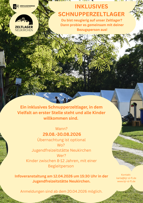 Inklusives Schnupperzeltlager-Wochenende